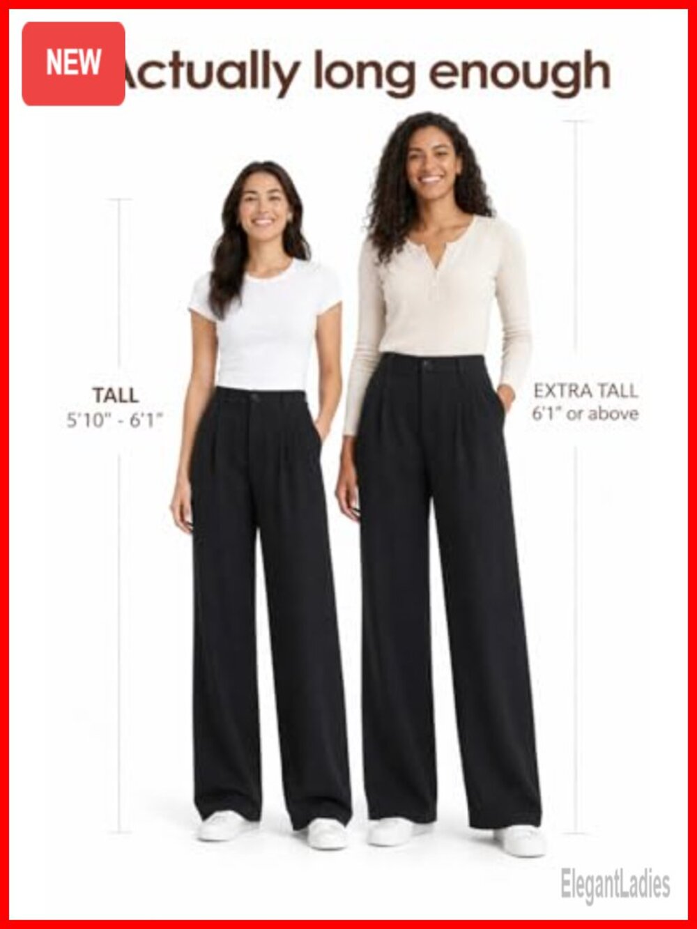 Wide Leg Dress Pants Tall Business Casual Trousers High Rise - Picture 3 of 6